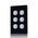 Glass Six Gang Switch With Built-In LED Push Button Black