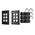 Glass Six Gang Switch With Built-In LED Push Button Black
