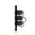 Glass Three Gang Switch With Built-In LED Push Button Black