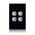 Glass Four Gang Switch With Built-In LED Push Button Black