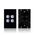 Glass Four Gang Switch With Built-In LED Push Button Black
