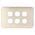 Switch 6 Gang 10 Amp Slim Wafer Body Cover