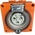 3 Round Pin Socket - 20Amp - RESISTIVE ORANGE - IP/SC320R/RO
