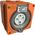 3 Phase 4 Round Pin Socket - 10Amp - RESISTIVE ORANGE - IP/SC410/RO