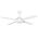 Discovery II 1220mm 4 Blade ABS Ceiling Fan with 15w Tricolour LED Light White