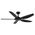 Esprit DC 1320mm 5 ABS Blade WIFI & Remote Control Ceiling Fan Only Matt Black