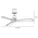 Mallorca Mini DC 1066mm 3 Timber Blade WIFI & Remote Control Ceiling Fan Only Matt White/Natural