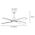 Hampton DC 1320mm 4 ABS Blade WIFI & Remote Control Ceiling Fan Only Matt White