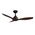 Elite DC 1320mm 3 ABS Blade WIFI & Remote Control Ceiling Fan Only Matt Black/Walnut