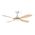 Hampton DC 1320mm 4 ABS Blade WIFI & Remote Control Ceiling Fan Only Matt White/Oak