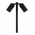 Long Garden Spike 1m Black Two Heads