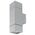 Brilliant Silver Prairie Exterior Up/Down Wall Light