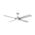 Brilliant Brushed Aluminium Tempest 52'' AC 4-Blade Ceiling Fan with LED Light