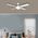 Brilliant White Tempest 52'' AC 4-Blade Ceiling Fan with LED Light