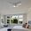 Brilliant Brushed Aluminium Tempest 52'' AC 4-Blade Ceiling Fan with LED Light