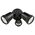 Brilliant Black Hunter Trio Twin Floodlight with Sensor