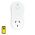 Brilliant White Ireland Smart Wi-Fi Plug with USB Charger
