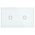 Brilliant White Elite Glass Wall Switch 2 Gang