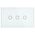 Brilliant White Elite Glass Wall Switch 3 Gang