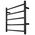 Brilliant Black Heated Towel Rail 5 Bar Hardwired