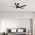 Brilliant Black Amari Series II  56'' DC 5-Blades Ceiling Fan