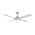 Brilliant Brushed Chrome Tempo Plus 48" AC Ceiling Fan