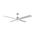 Brilliant Brushed Aluminium Tempo Plus 48''  AC 4-Blade Ceiling Fan with Light