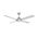 Brilliant Brushed Chrome Tempo Plus 52" AC Ceiling Fan