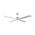 Brilliant Brushed Chrome Tempo Plus 52'' AC 4-Blade Ceiling Fan with Light