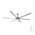 Brilliant Satin Nickel Colossus 120" DC Ceiling Fan 6-Blade