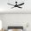 Brilliant Black Vector 56" DC Ceiling Fan