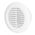 HPM 100mm External Fixed Round Ventilation Grille White