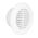 HPM 100mm External Fixed Round Ventilation Grille White
