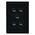 HPM VIVO 10A 5 Gang Vertical Rocker Switch Plate Dark Grey