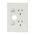 HPM VIVO 10A Vertical Double Power Point with Extra Function Hole White