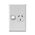 Excel - Vertical single powerpoint 1 gang 10A 240V a.c. white
