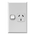 Excel - Vertical single powerpoint 1 gang 10A 240V a.c. white