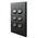 Light Switch 6 Gang – MATTE BLACK VERTICAL