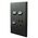 Single Power Point with 2 Extra Switches – VERTICAL MATTE BLACK