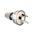 HPM 10A 3 Pin Plug Top with Cord Locking Nut Clear