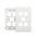 Excel Life EM Series Grid & Plate 5 Gang Matt White