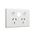 Excel Life 10A Horizontal Double Powerpoint with Extra Function Hole Matt White