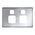 Linea - Powerpoint coverplate 2 gang matt silver