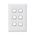 Linea - Vertical rocker switch - Single Pole Double Throw - 6 gang 2 way 240V a.c. white