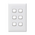 Linea - Vertical rocker switch - Single Pole Double Throw - 6 gang 2 way 240V a.c. white