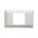 Como - Horizontal coverplate horizontal 1 gang or for electronic mechs 2 modules white