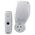 HPM Plug-In Wireless Door Chime with Piggyback Socket 70m Range White