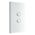 Excel Life 16AX 2 Way Single Pole Double Throw Weatherproof Vertical Rocker Switch 2 Gang Gloss White