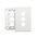 Excel Life EM Series Grid & Plate 3 Gang Matt White