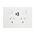 HPM VIVO Double Power Point with Type A+C 15W USB Charger Mechanism White